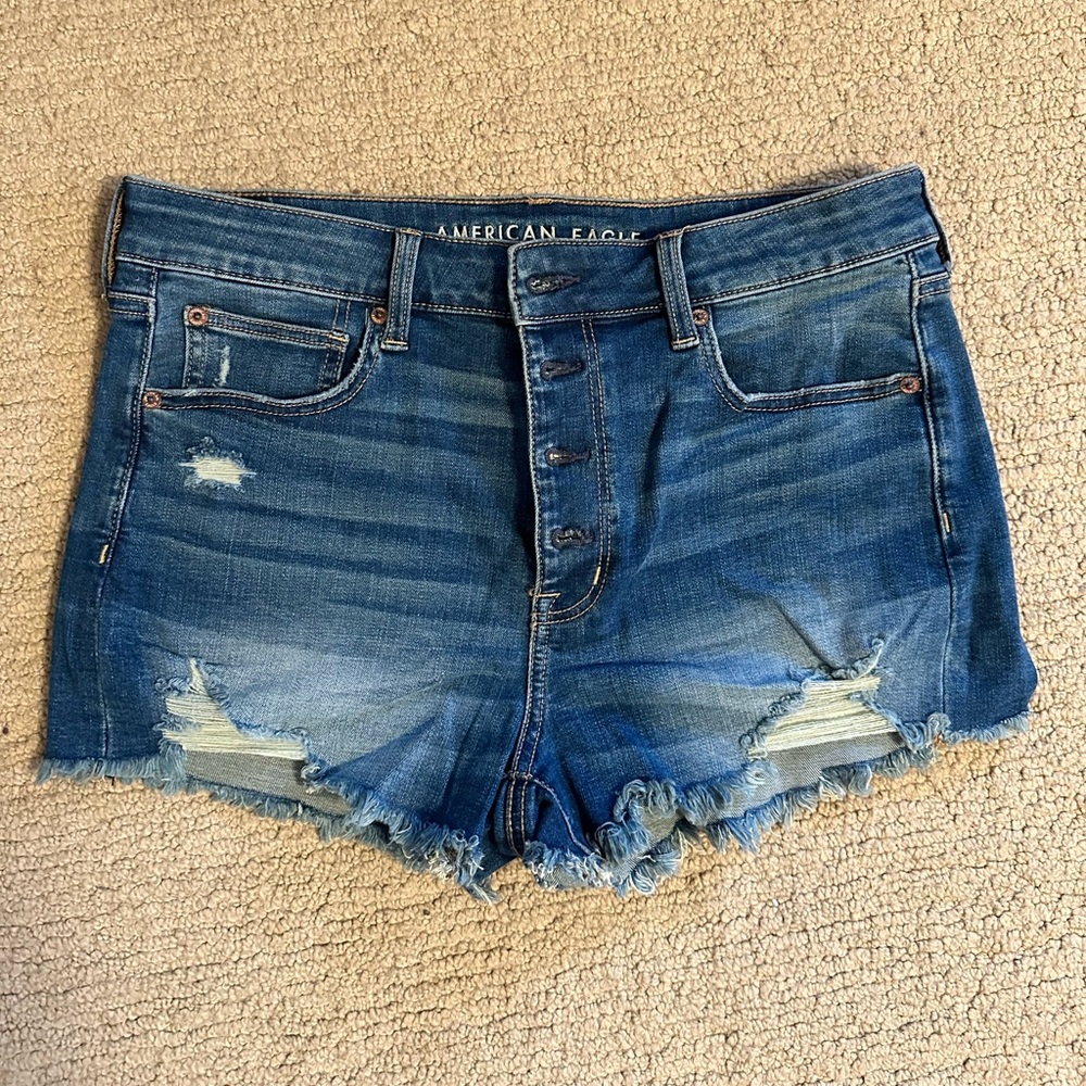 NWOT American Eagle Hi-Rise Shortie dark blue size 12